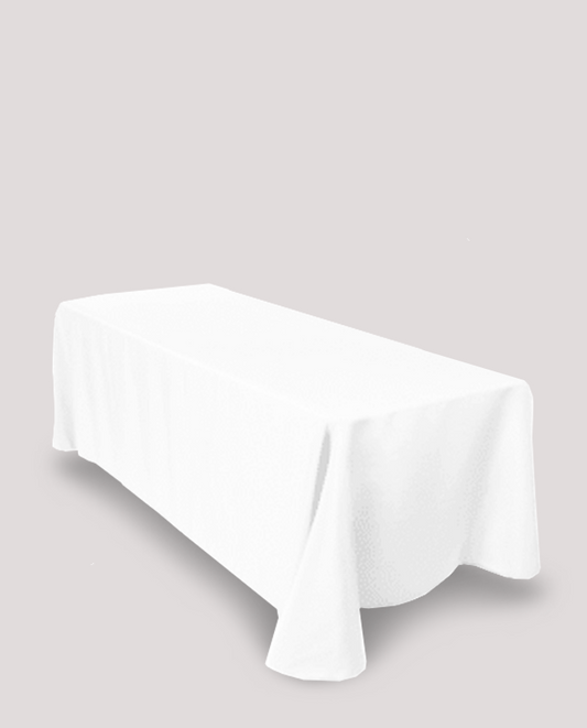 8ft White Tablecloth Rental – Detroit, MI | Twelve21 Events